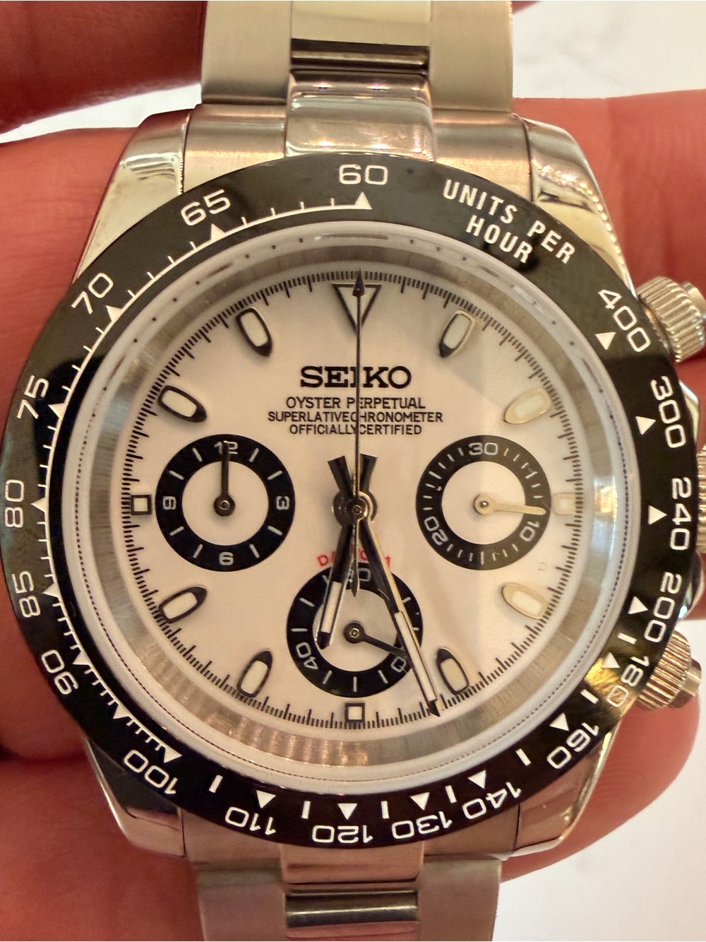 Seiko MOD Panda Daytona Chronograph